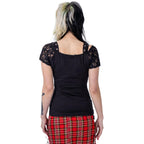 Lace Up Chest Cut Out Top