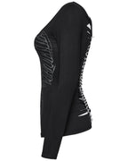 Full Sleeve Ribcage Skeleton Ring Cutout Spine Top