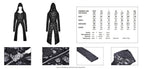 Ripped Hooded Half Zip Long Jacket