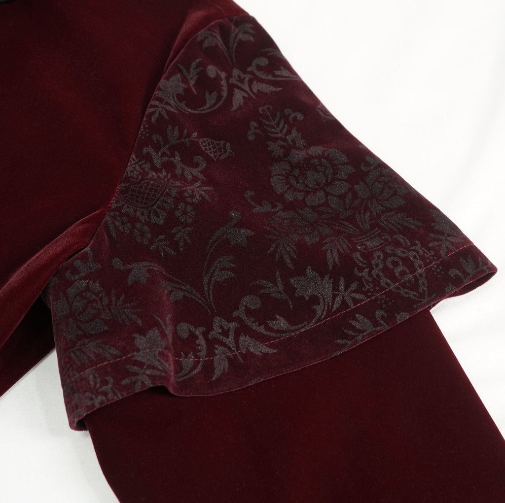Cape Collar Crucifix Gothic Long Burgundy Coat