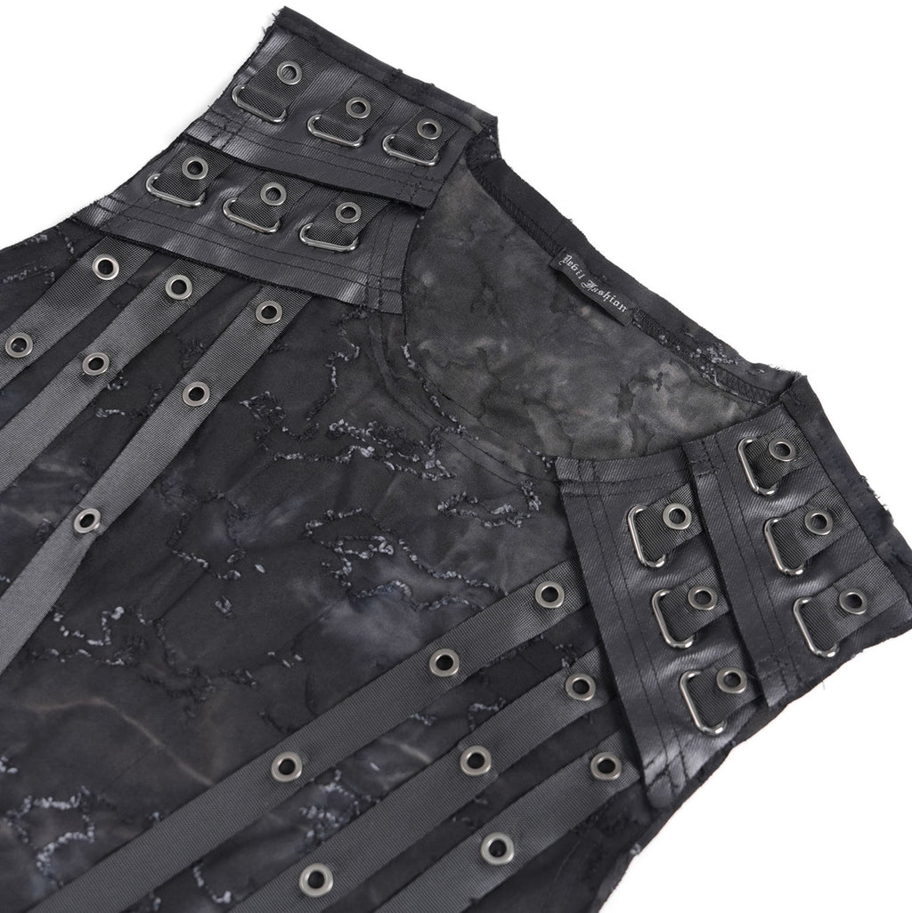Rose Print Crucifix Waistcoat