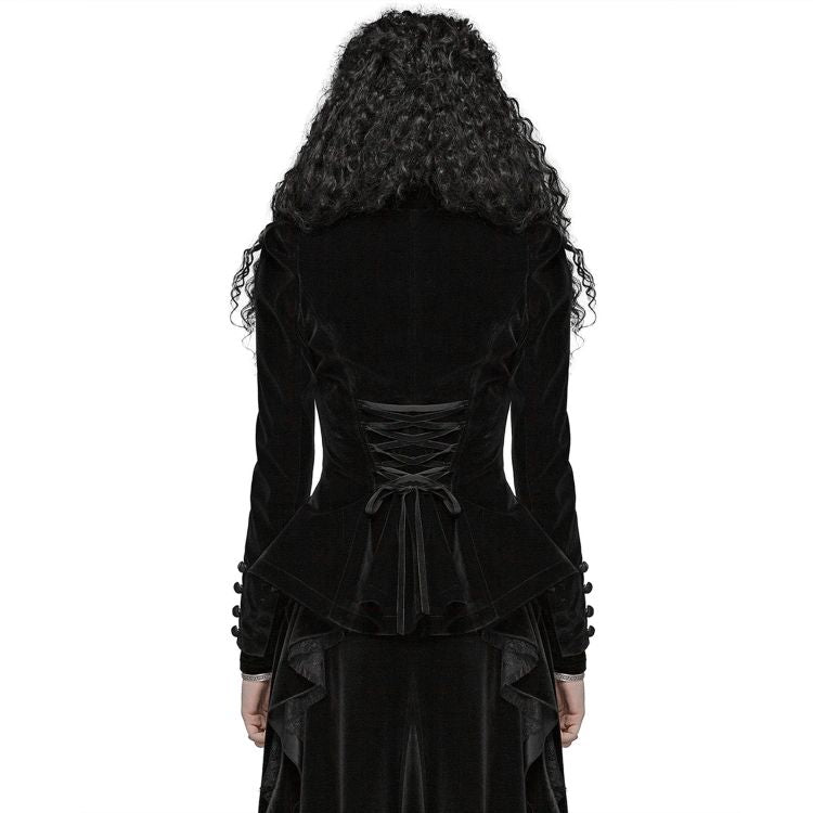 Black Dark Doll Velvet Jacket