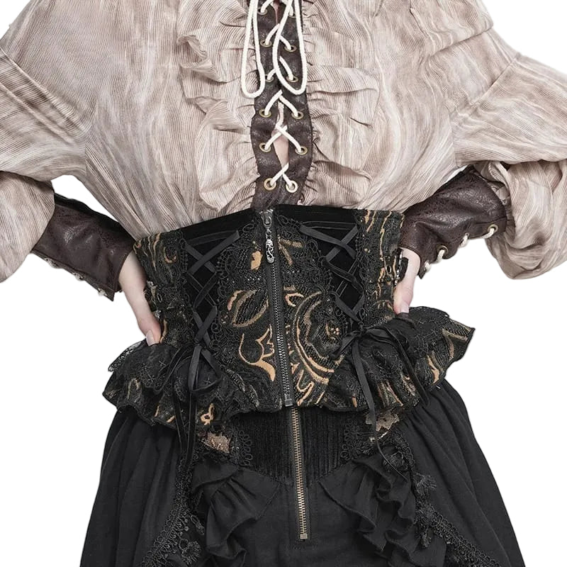 Jacquard Zip Girdle Corset