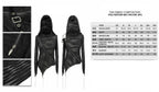 Diagonal Shoulder Zip Sheer Hooded Top