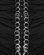 Full Sleeve Ribcage Skeleton Ring Cutout Spine Top
