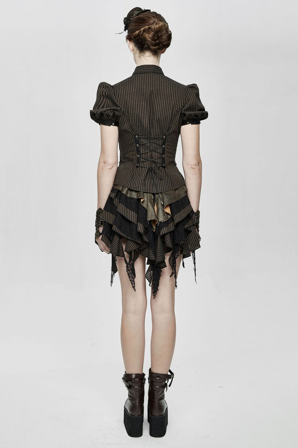 Brown Pinstripe Steampunk Shirt