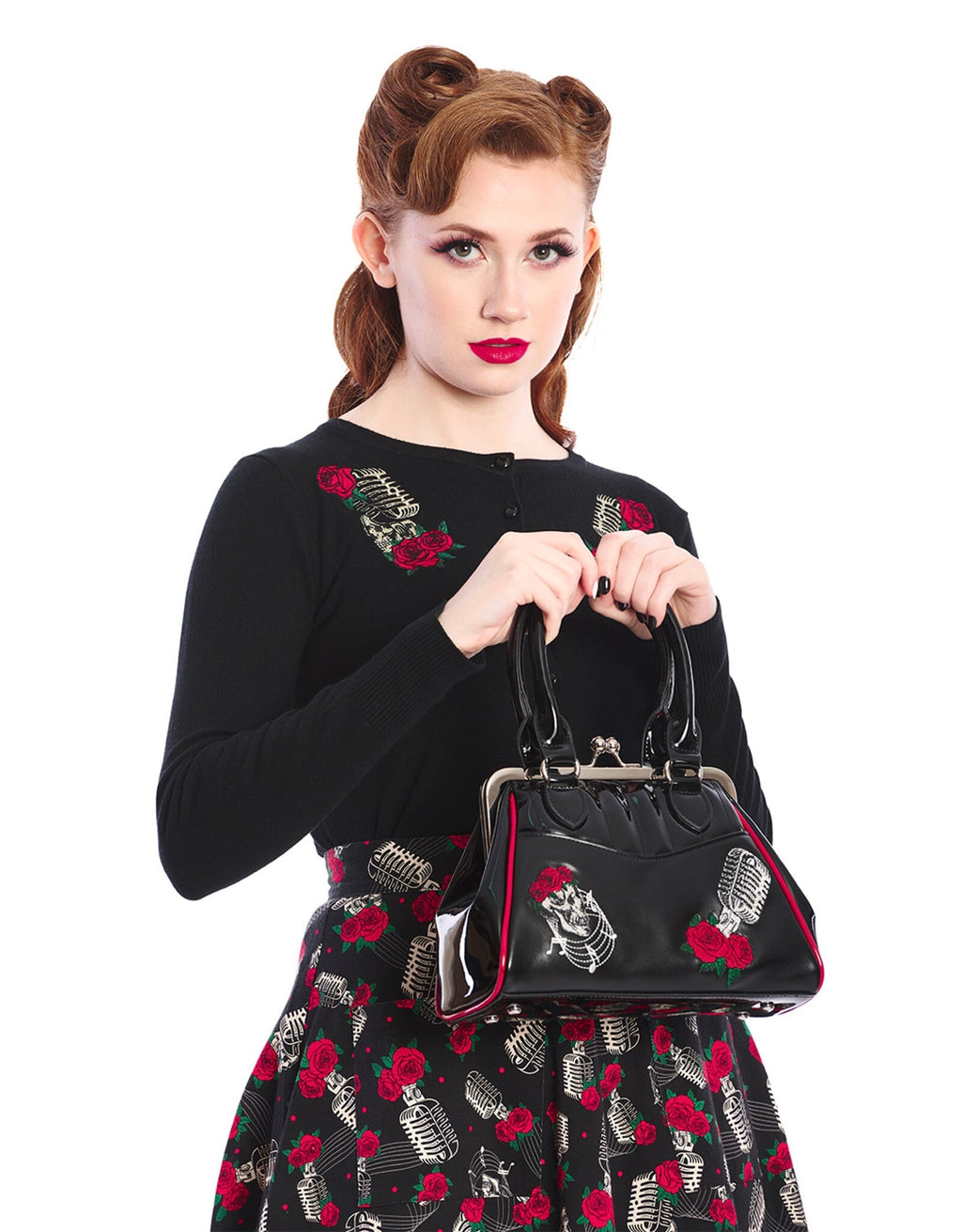 Black & Red Rockabilly Handbag