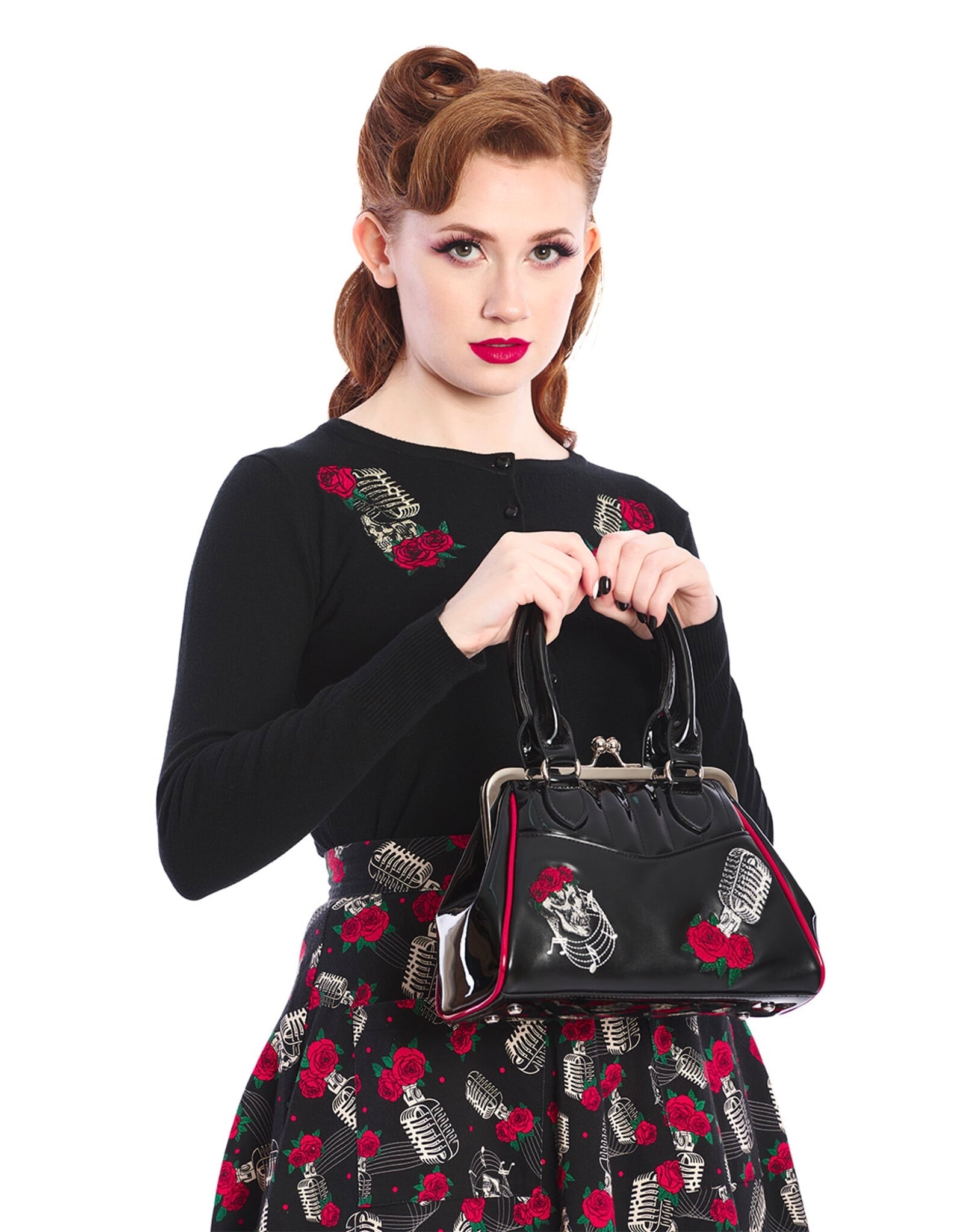 Black & Red Rockabilly Handbag