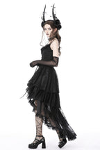 Pleated Hi-Lo Petticoat Skirt
