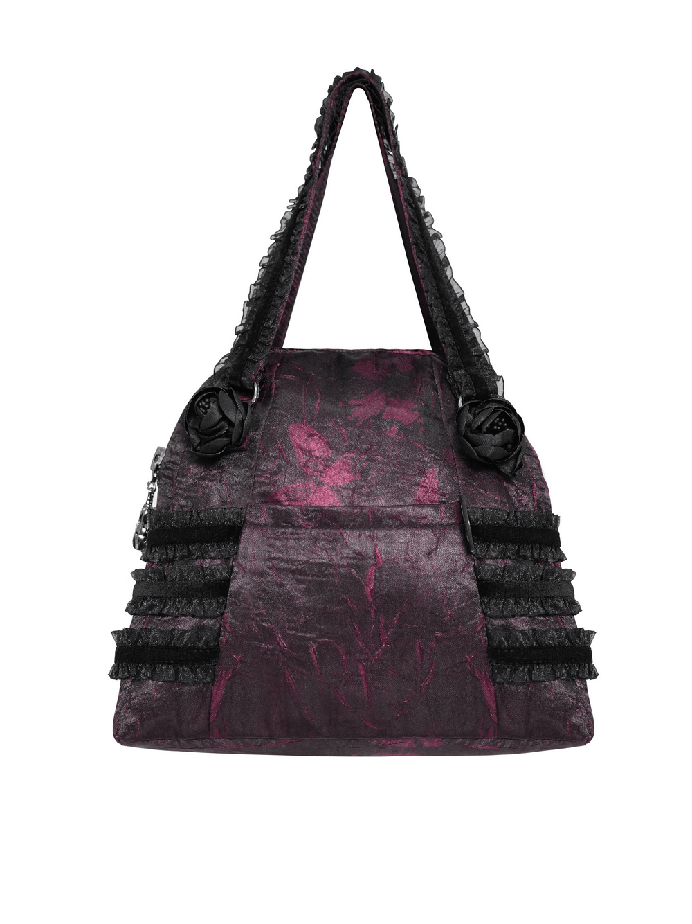 Gothic Ruffle Cross Handbag