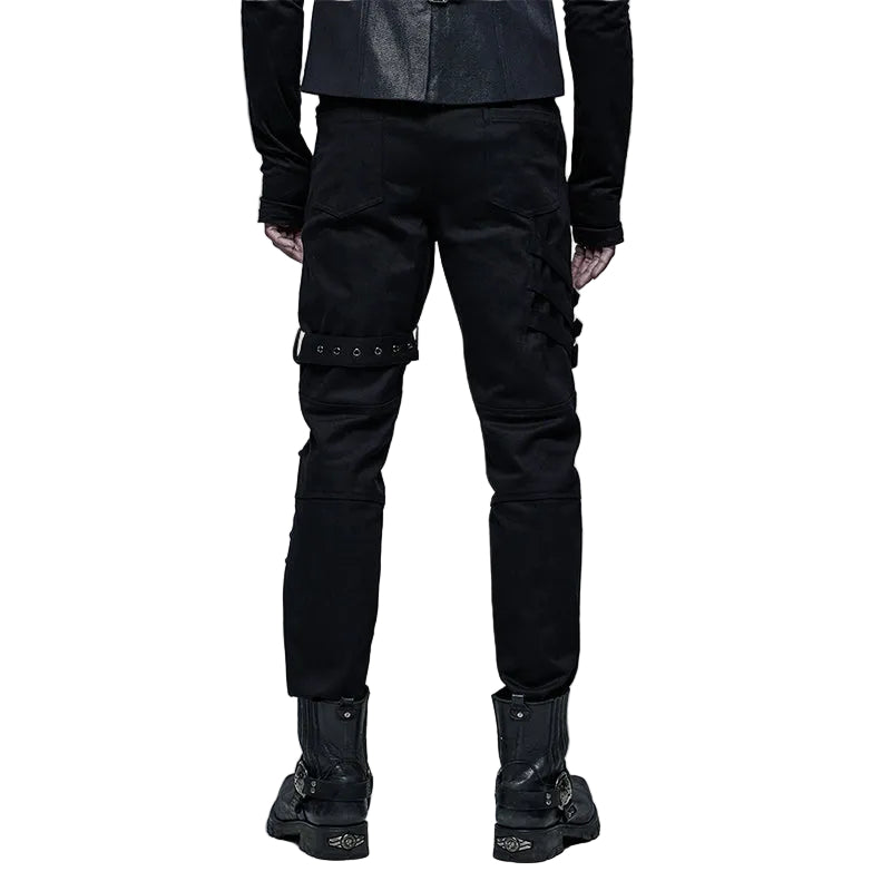 Straight Leg Triple Buckle Trousers