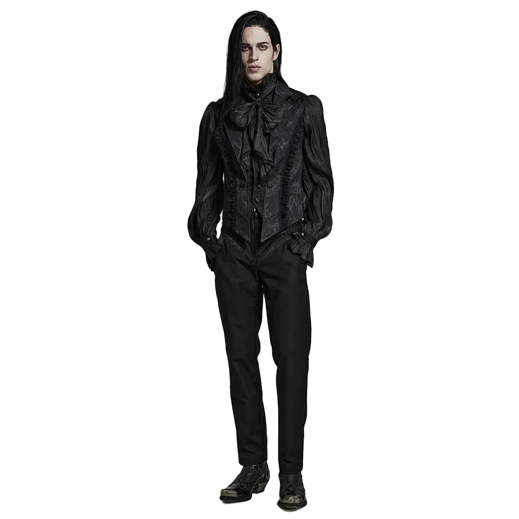 Elegant Jacquard Lapel Waistcoat