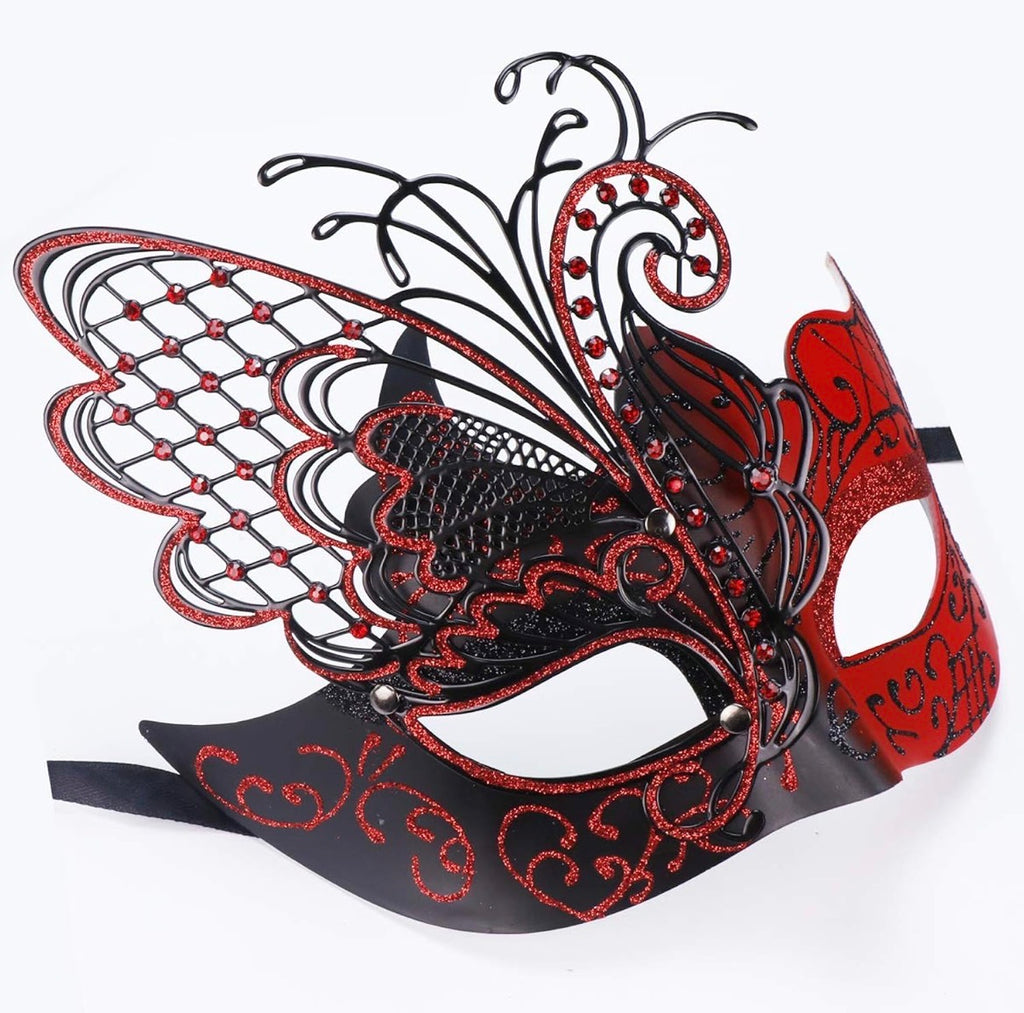 Red Butterfly Masquerade Mask