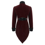 Burgundy Gothic Velvet Tailcoat