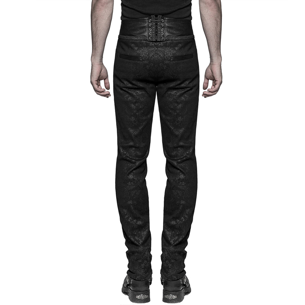 Victorian Button Leather Design Trousers