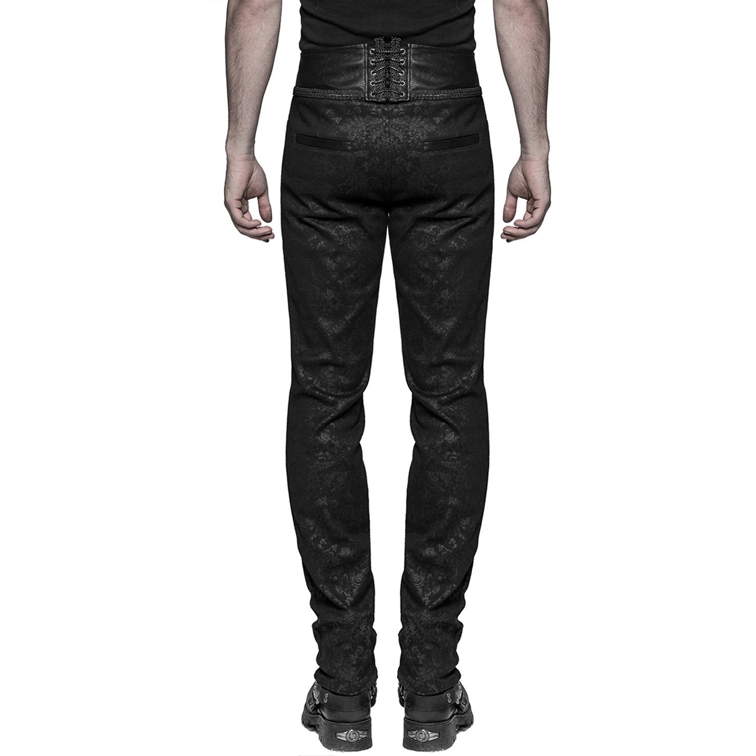 Victorian Button Leather Design Trousers
