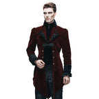 Burgundy Gothic Velvet Tailcoat