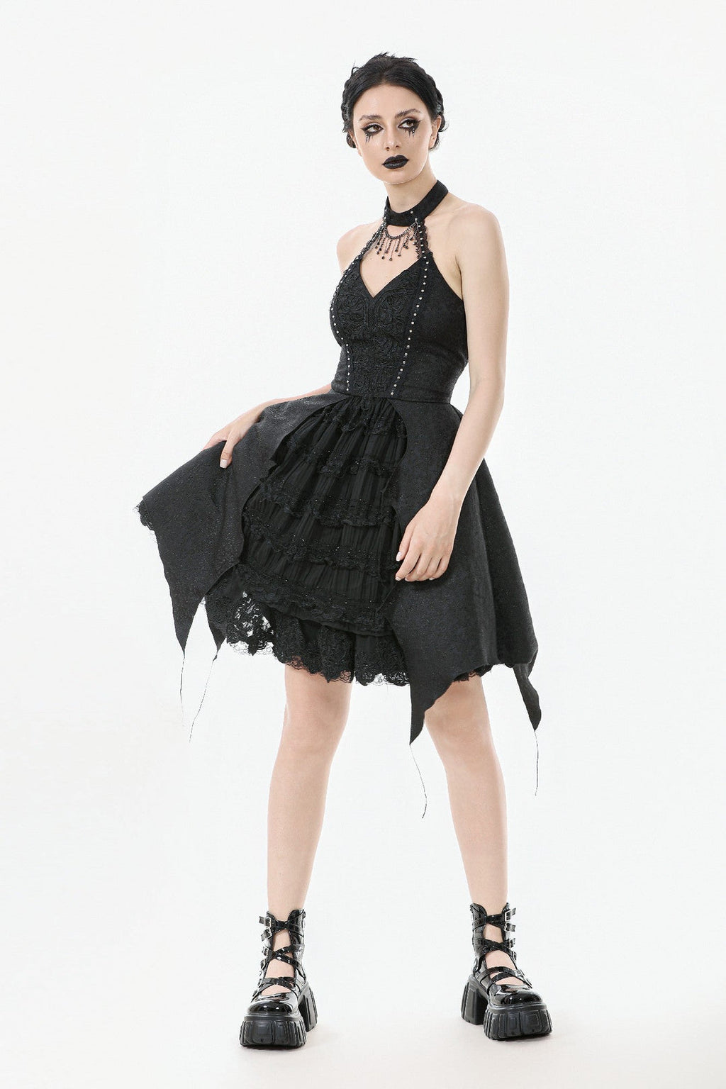 Batwing Choker Dress