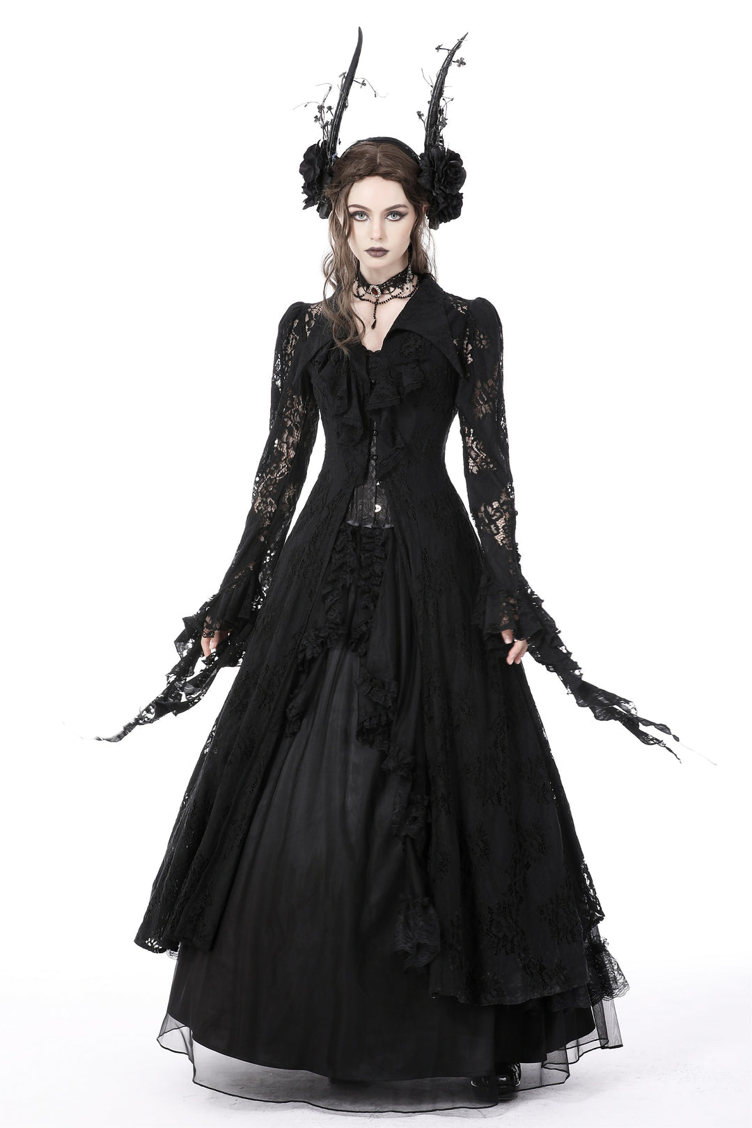 Gothic Lace Jacket Dress
