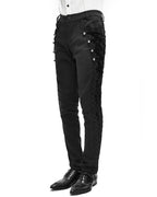 Formal Side Button Lace Up Trouser