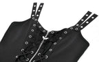 Punk Eyelet Zip Lace Zip Tank Top
