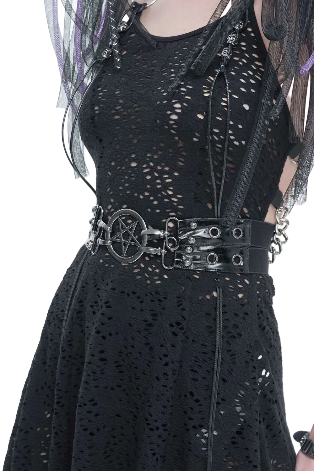 Unisex Pentagram Punk Belt