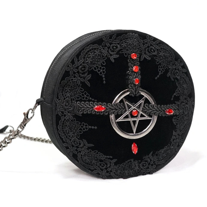 Circular Red Gem Pentagram Bag