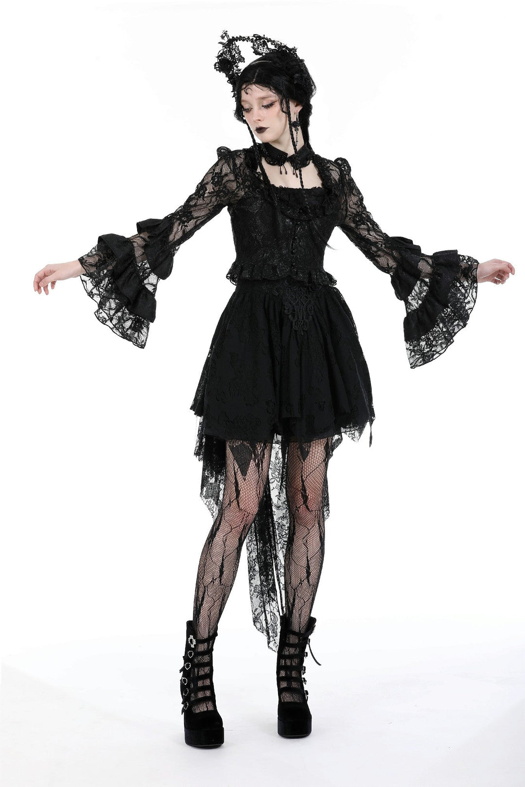 Sexy Lace Choker Blouse
