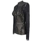 Abstract Sheer Top