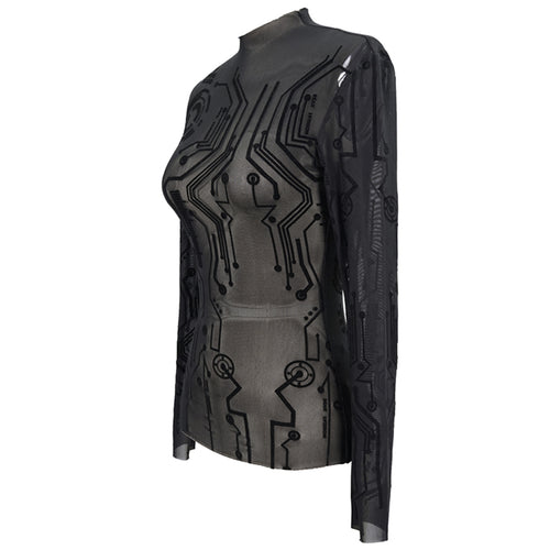 Abstract Sheer Top