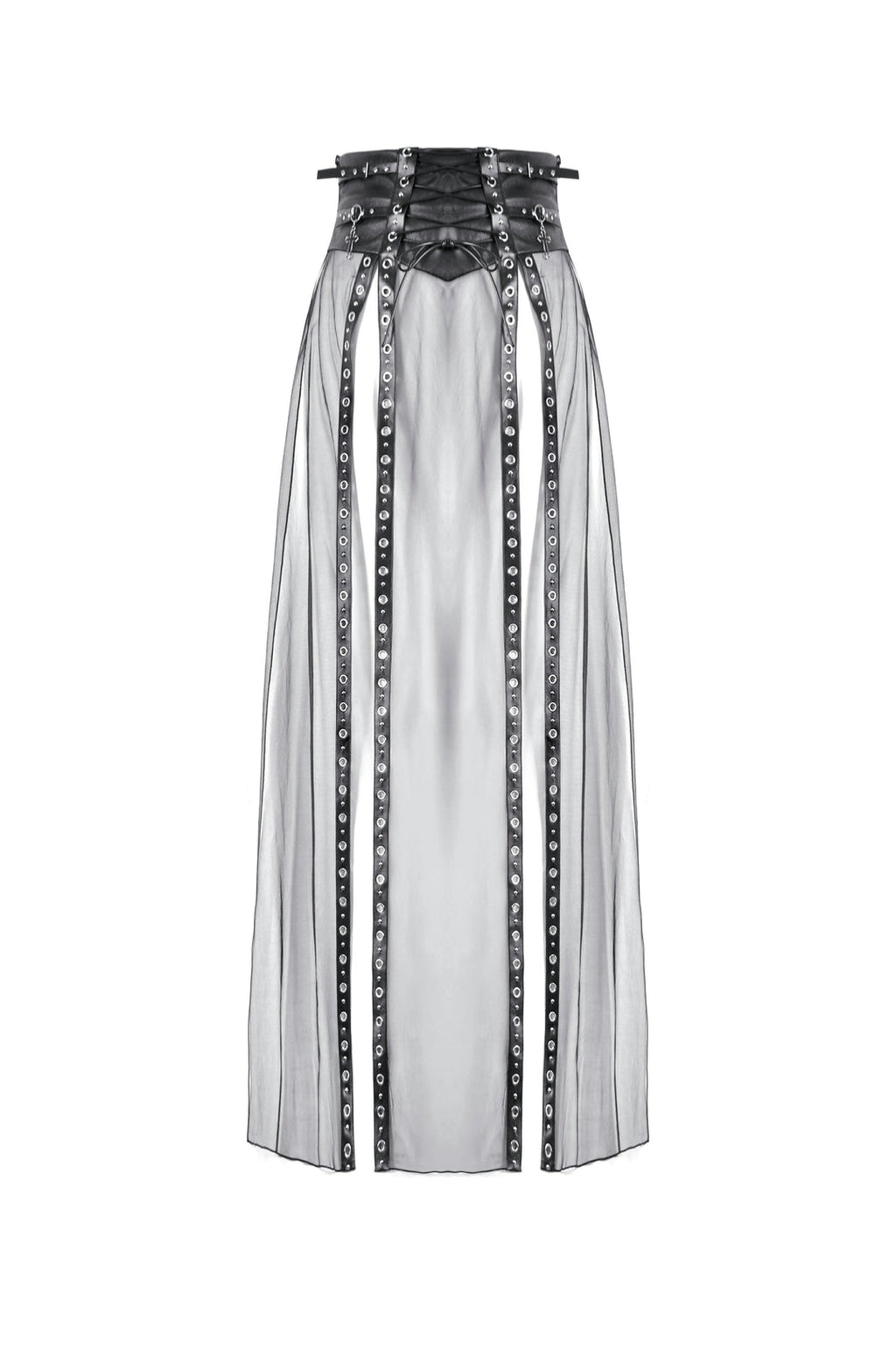 Light Mesh Eyelet Maxi Skirt