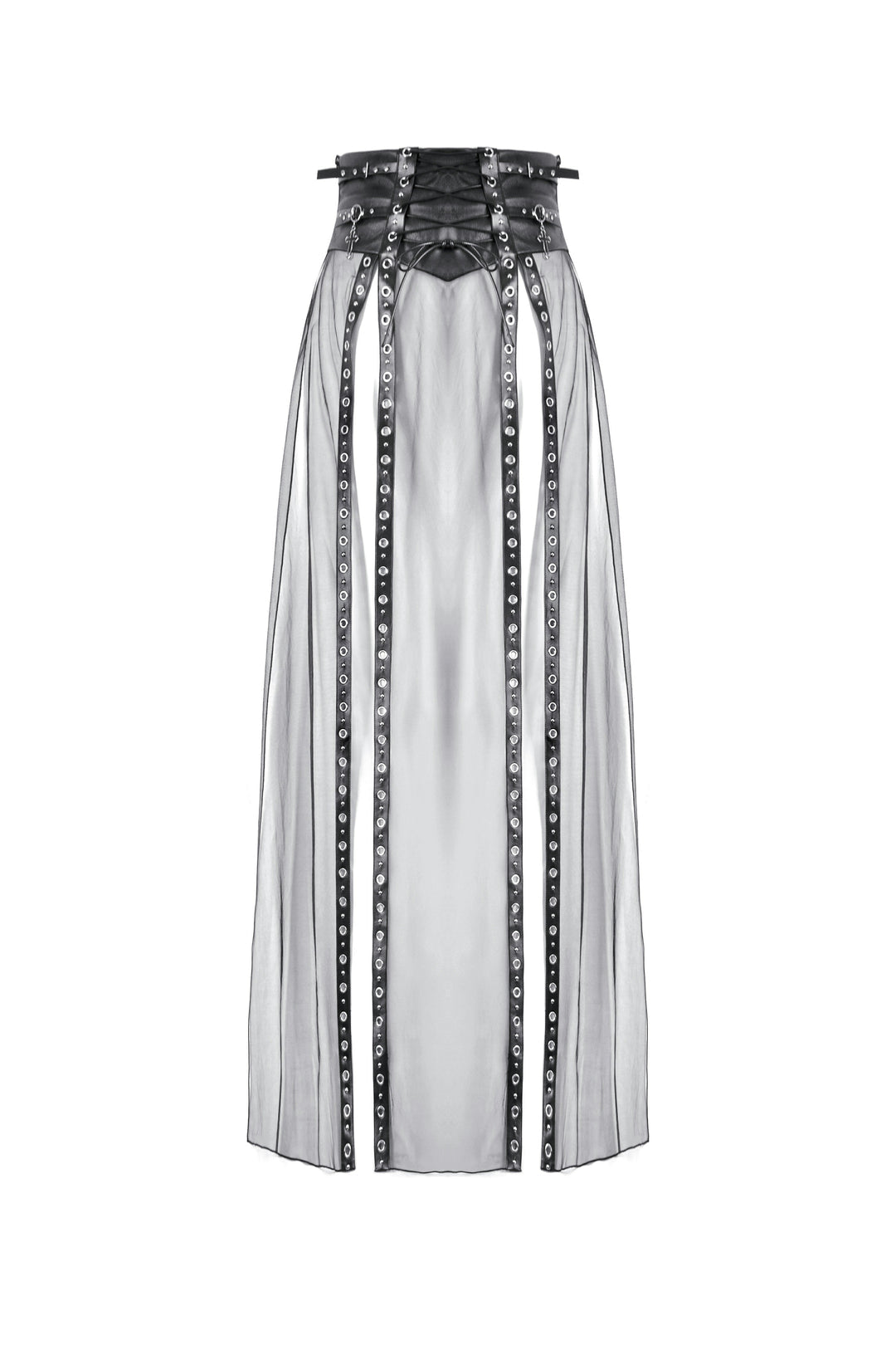 Light Mesh Eyelet Maxi Skirt