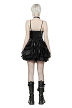 Shiny PU Leather Layered Buckle Dress