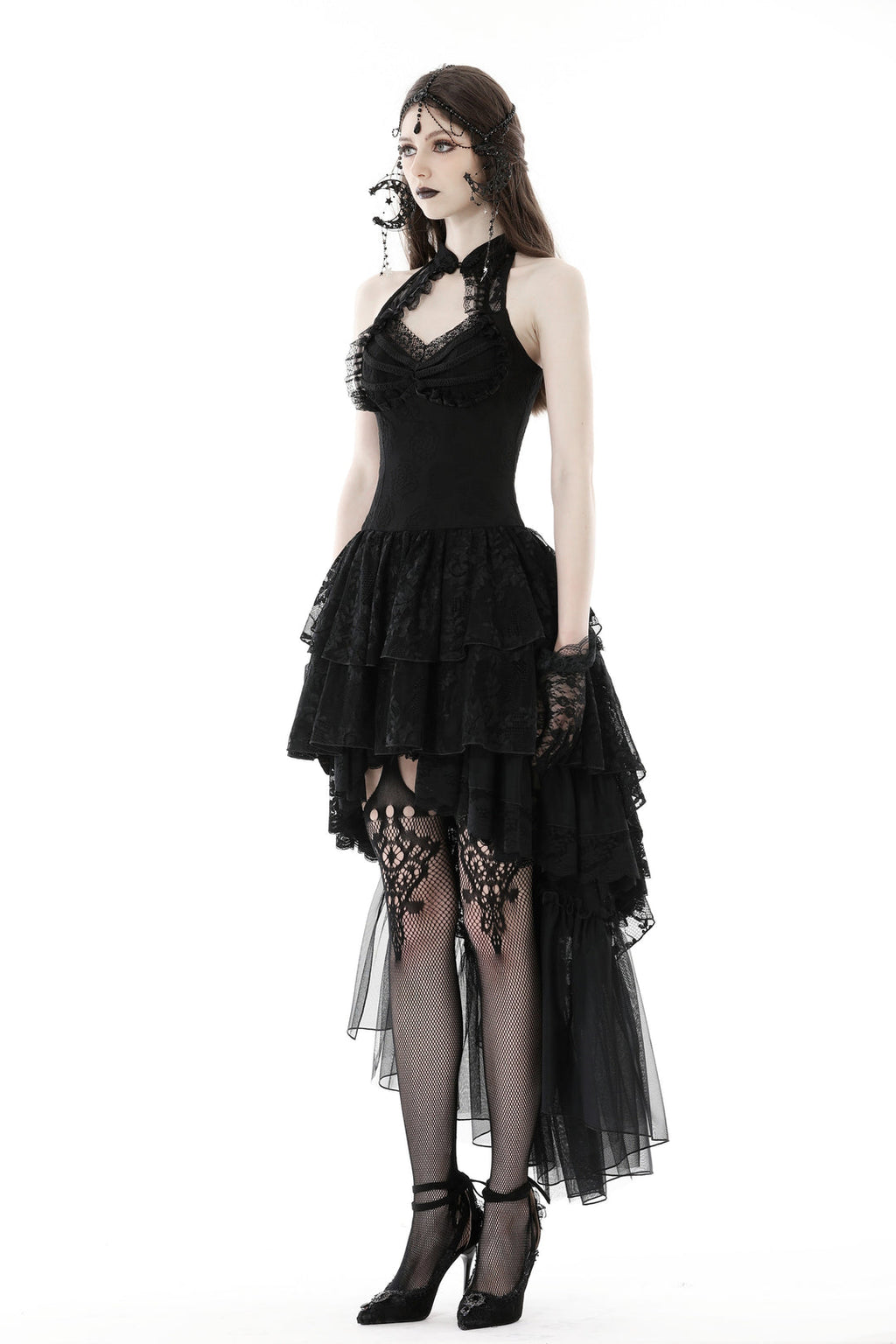 Halter Neck Cutout Cocktail Dress