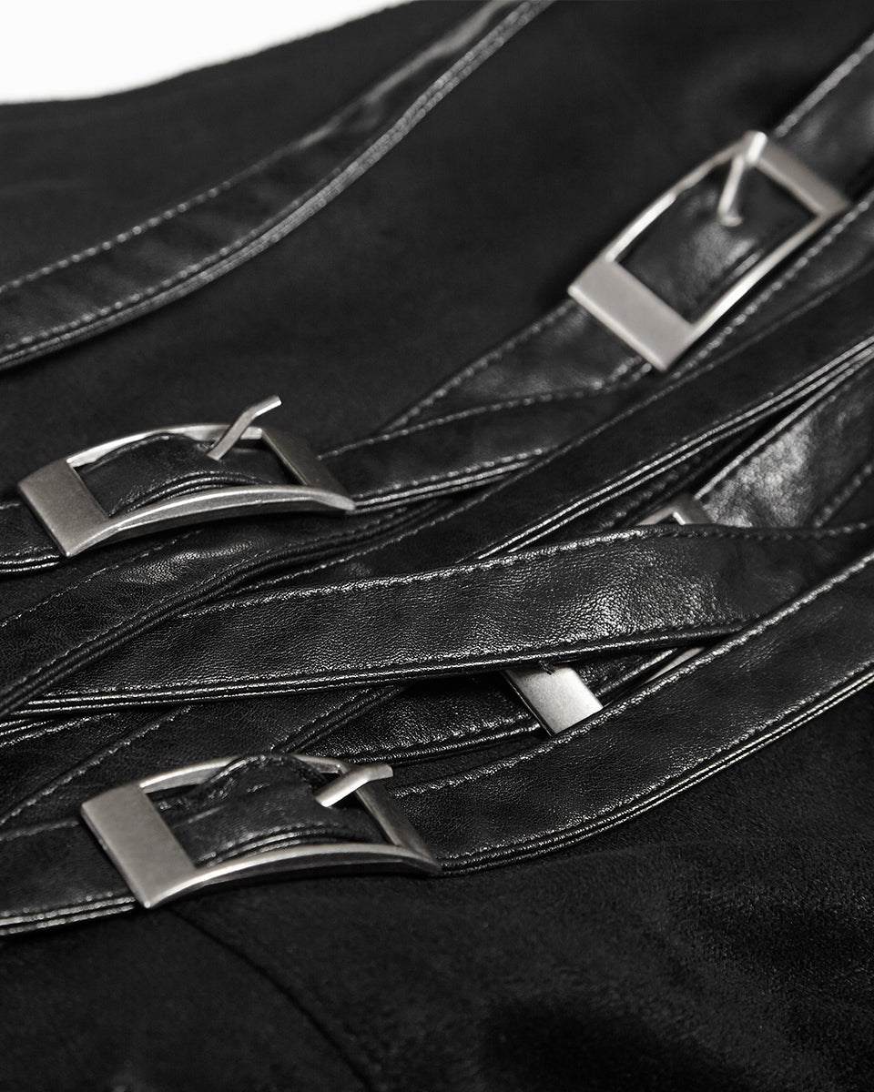 Katana Buckle Side Split Men’s Skirt