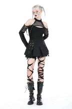 Shoulder Cut Out Net Top
