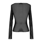 Skeleton Hands Chest Mesh Top