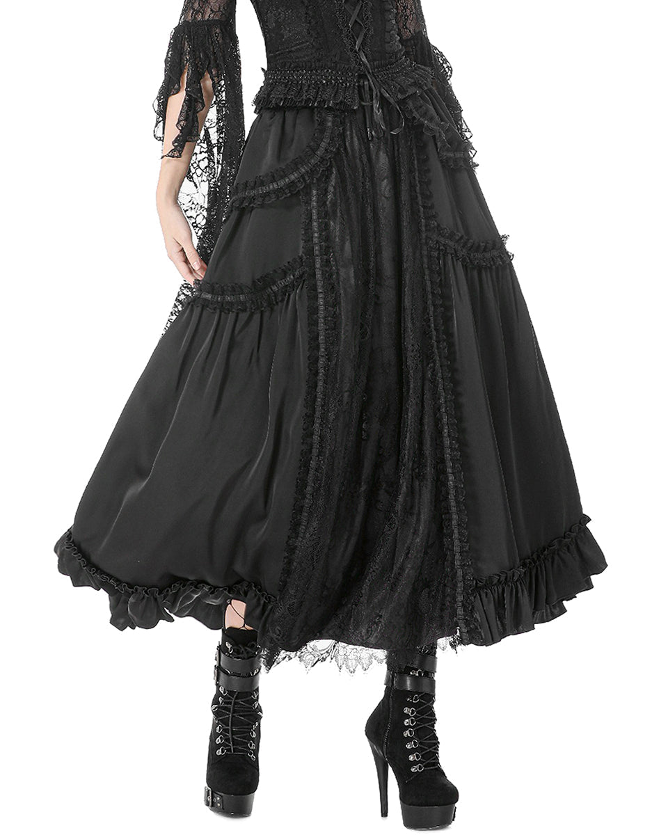 Classic Gothic Black Net Skirt
