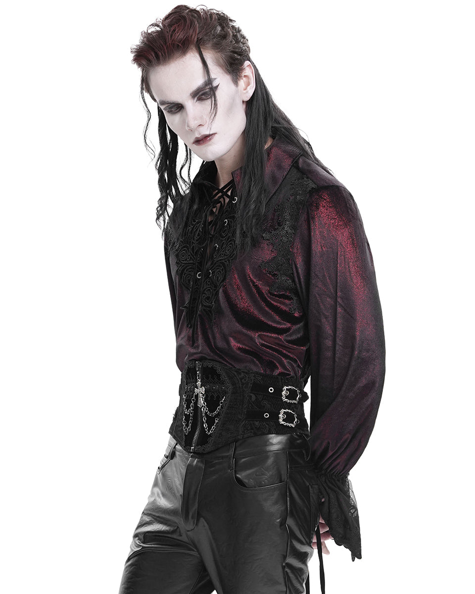 Unisex Crucifix Chained Gothic Corset Belt