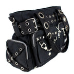 Black Handcuff Eyelet Handbag