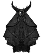 Black Ruffle Jewel Cravat