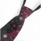 Crucifix Black & Red Gothic Tie
