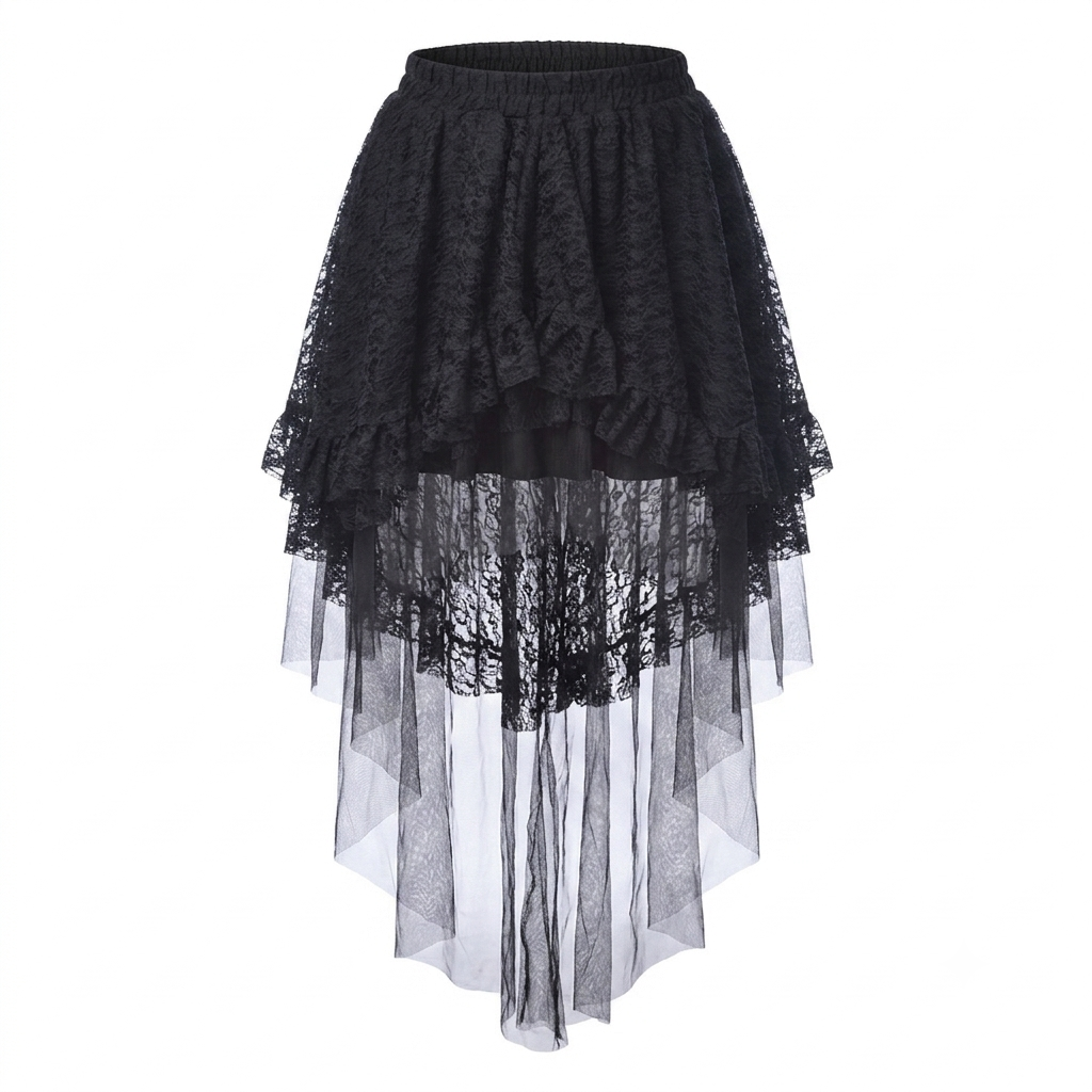 Ruffle Mesh Skirt