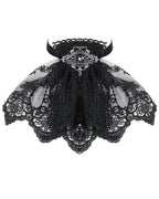 Lace Cravat With Jewel Broach