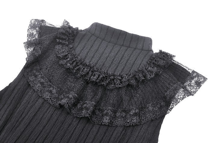Frilly Sleeveless Doll Shirt Dress