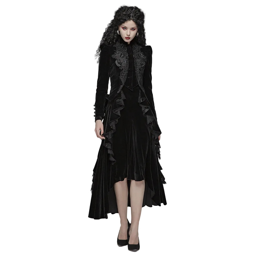 Black Dark Doll Velvet Jacket