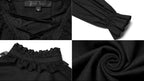 Ruffle Lace Up V Neck Shirt
