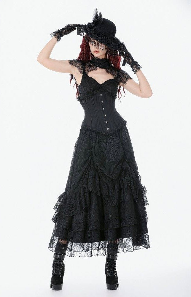 Long Vintage Laced Skirt