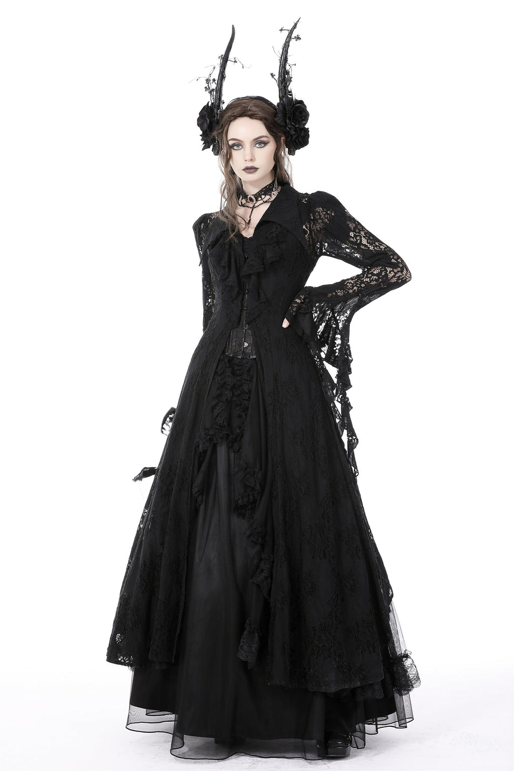 Gothic Lace Jacket Dress