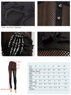 Thigh Net Skeleton Hand Shredded Leggings